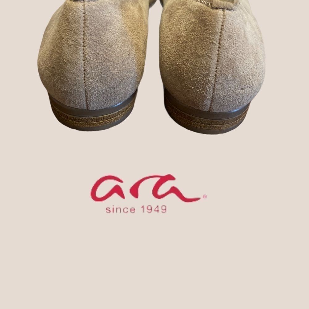 NWOT Ara Suede Leather Pearl Ballet Flats 5.5 - Picture 4 of 5